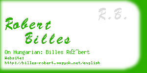 robert billes business card